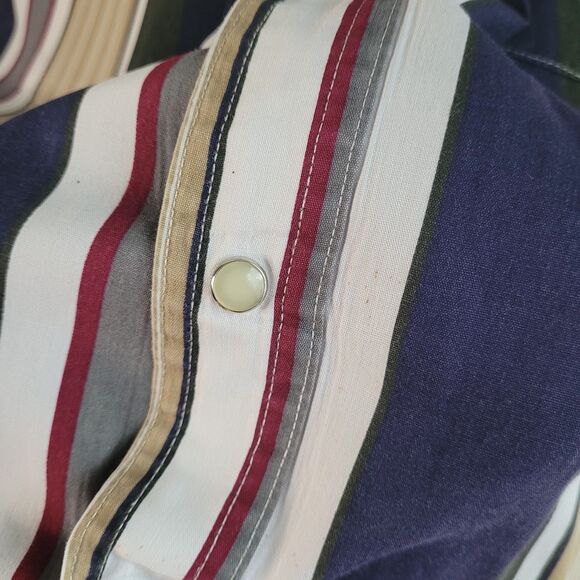 Salmon River Traders Mens Shirt Pearl Snap 3XL TALL ? Western Cotton NO TAG READ - Picture 9 of 15